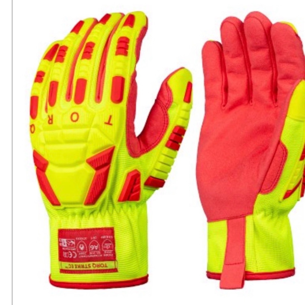 SKYTEC chainsaw Gloves High-Visibility Yellow and… - image 5